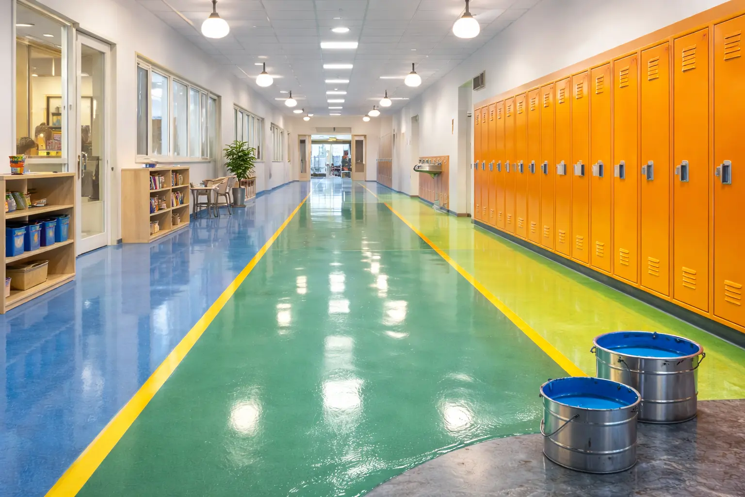 Наливные полы для образовательных учреждений